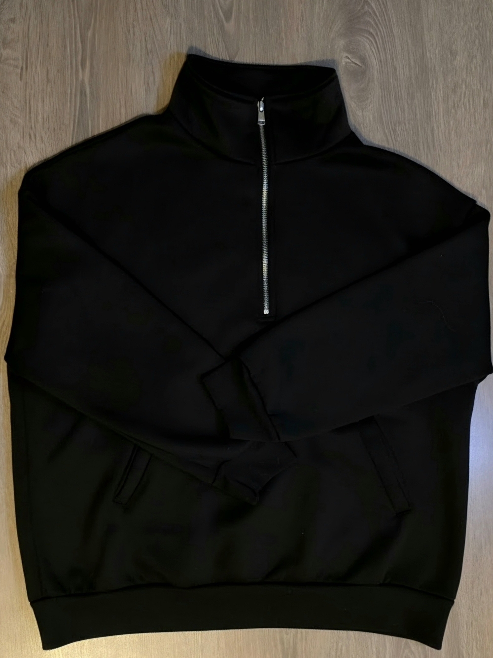 1X Black Quarter-Zip Pullover Like New
